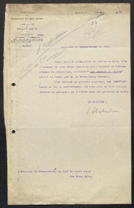 Dossier concernant les demandes d’acquisition soumises au Département suite à l’Exposition d’œuvr...