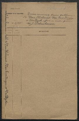 Dossier concernant trois tableaux anciens offerts en vente par le marchand d’art J. Ichenhäuser (...