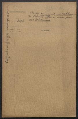 Dossier concernant un Tableau de fleurs signé Berg et un tableau attribué à J. Fyt, offerts en ve...