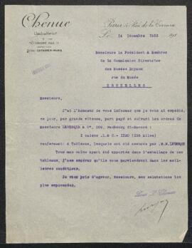 Dossier concernant quatre tableaux anciens offerts en vente par le marchand Levesque (France, Par...