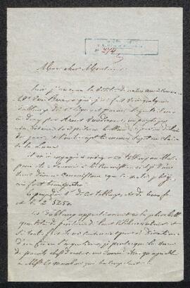 Dossier concernant deux tableaux donnés à Arthur [Aert] van der Neer représentant l’un un Paysage...