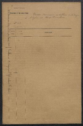 Dossier concernant l’entrée éventuelle au Musée d’un tableau de Gaspar de Crayer qui figurait à l...