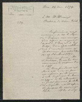 Dossier concernant le matériel des Expositions nationales des Beaux-Arts, confié à la garde de la...