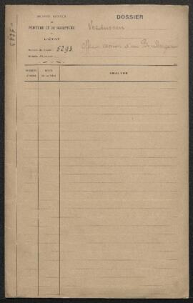 Dossier concernant un tableau attribué à Hippolyte Boulenger (titre ou sujet non mentionné), offe...