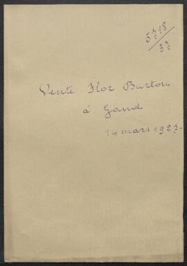 Lettre du conservateur adressée à Mr Claes (Gand) demandant de lui faire parvenir le catalogue de...