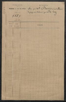 Dossier concernant le don fait au Musée par Mlle Denis (Bruxelles) d’un Paysage avec bestiaux de ...