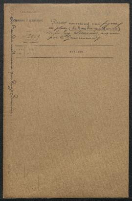Dossier concernant le modèle en plâtre du Bambin malheureux par feu Eugène Simonis (inv. 3136) ac...