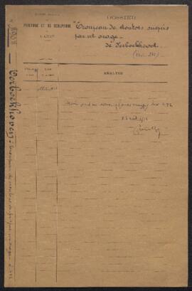 Dossier relatif au tableau commandé à Eugène Verboeckhoven par le gouvernement, Troupeau de mouto...