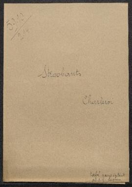 Carte de demande d'audience de Mr Stroobants (Charleroi) relative à l'examen d'un tableau ancien.