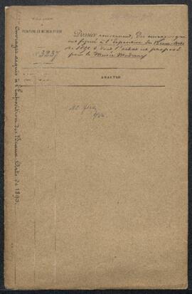 Dossier concernant les œuvres ayant figuré au salon triennal de 1890 et qui sont proposées par le...