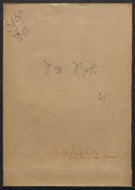 Dossier concernant Au temps des Aïeux, tableau de Emile Motte, offert en vente par sa veuve (Brux...