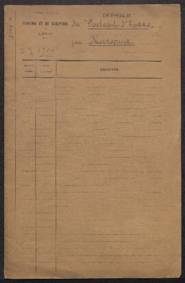 Dossier concernant le tableau de [Philippe Auguste] Hennequin, Portrait d’homme (inv. 3704), acqu...