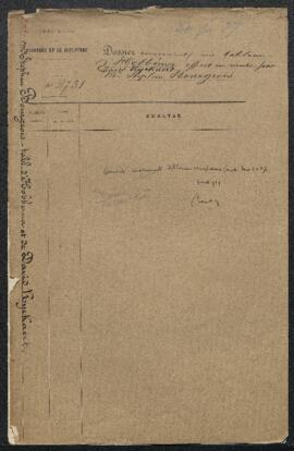 Dossier concernant deux tableaux anciens acquis par l’entremise du marchand d’art Stephan Bourgeo...