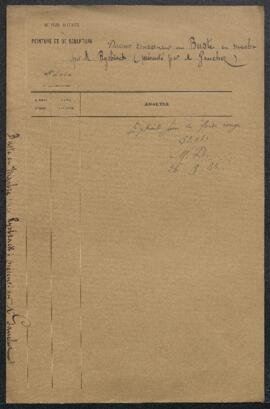 Dossier concernant le buste en marbre de Lady Jemima Dutton par [Michael] Rysbrack (inv. 3304) ac...
