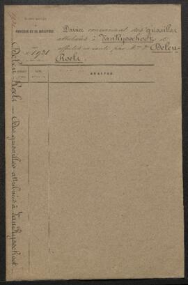 Dossier concernant des grisailles attribuées à P[ierre] N[orbert] van R[e]ysschoot, offertes en v...