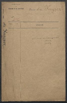 Dossier concernant un tableau de Johannes Lingelbach représentant Le Campo Vaccino à Rome (inv. 3...