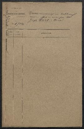 Dossier concernant deux tableaux dont un du peintre [Guillaume Jacques] Herreyns, offerts en vent...