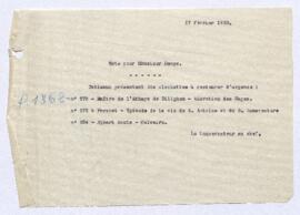 Dossier concernant les tableaux de la collection du duc d’Arenberg (inv. 2570 à 2609). — Expertis...