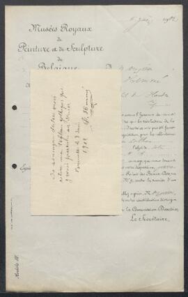 Dossier concernant un tableau de l’époque gothique représentant un Saint Jérôme,offert en vente p...