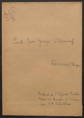 Dossier concernant un Portrait de Isabel Marie Christine Bourbon de Bourbon, infante d’Espagne ta...