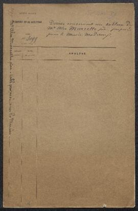 Dossier concernant un Paysage peint par Alexandre Marcette père (inv. 3169) soumis à l’examen de ...