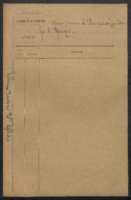 Dossier concernant cinq tableaux anciens, de Theodoor van Thulden, P[ierre] J[oseph] Verhaghen, ....