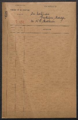 Dossier concernant Première neige de Paul Mathieu (inv. 3867), tableau acquis par le Département ...