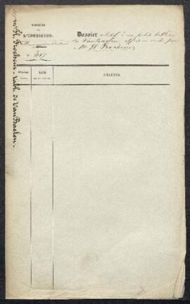 Dossier concernant une Fuite en Egypte par Van Balen, tableau offert en vente par Mr Fl. Frocheur...