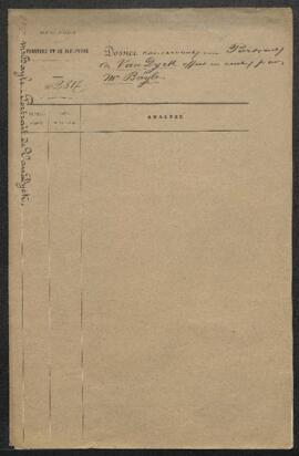 Dossier concernant un tableau de [Antoon] van Dyck représentant le Portrait de l’abbesse [illisib...
