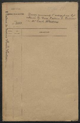 Dossier concernant deux cadres de dessins de Emile Wauters, portant les titres Echternach (inv. 3...