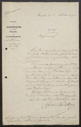 Dossier concernant le Buste d’André Lens exécuté en marbre par Jean-Louis van Geel (inv. 599) d’a...