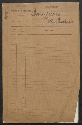 Dossier concernant trois dessins proposés par le Département pour les collections du Musée, deux ...