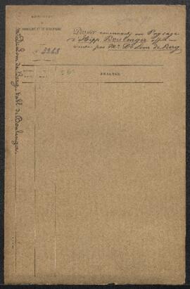 Dossier concernant un Paysage de feu Hippolyte Boulenger (inv. 3190), acquis d’Emile de Lom de Be...