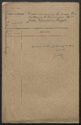 Dossier concernant la vente publique le 4 mai 1883 des tableaux appartenant à la succession de fe...
