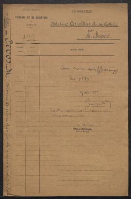 Dossier concernant le tableau de Maerten de Vos, Portraits d’Antonius Anselmus et sa famille (inv...