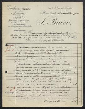 Restaurations confiées à J. Buéso.