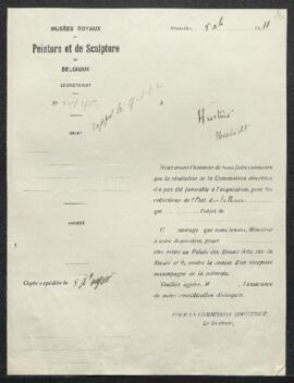 Dossier concernant deux tableaux offerts en vente par Mr Hustiné (Pays-Bas, Maestricht) — Offre r...