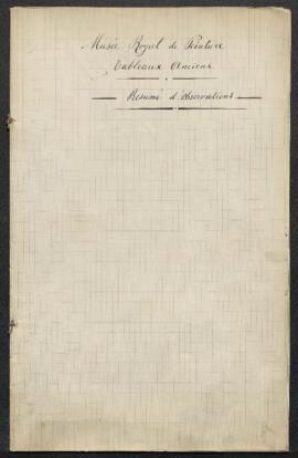 Observations consignées par J. Buéso sur l’état de conservation et les interventions de restaurat...