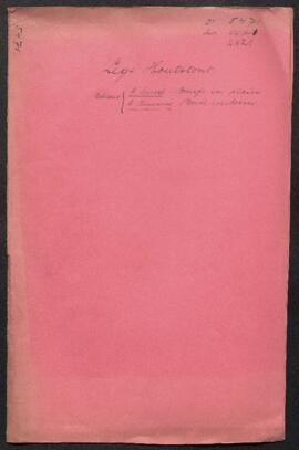Dossier concernant le legs Mme veuve Georges Houtstont, née Clémentine Thiaucourt, par lequel ent...