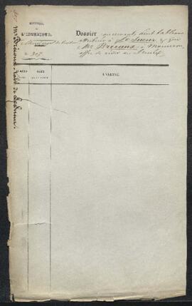 Dossier concernant huit tableaux représentant L’histoire de Joseph attribués à Lesueur, offerts e...