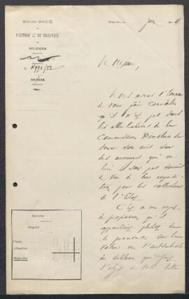 Dossier concernant une Scène d’intérieur tableau attribué à Cornelis Dusart, demande d’authentifi...