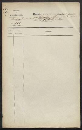 Dossier concernant un Portrait de Charles Maurice Talleyrand de Périgord peint par [Jean-Baptiste...