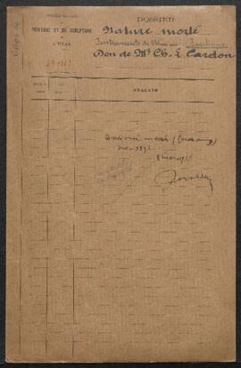 Dossier concernant un tableau de Evaristo Baschenis, Nature morte / Instrument de musique, offert...
