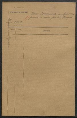 Dossier concernant un petit objet d’art offert en vente par Mr F. Jacquet (Bruxelles). — Sans suite.