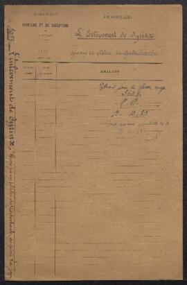 Dossier concernant un groupe en plâtre attribué à Godecharle, L’enlèvement de Syrinx (inv. 3608),...
