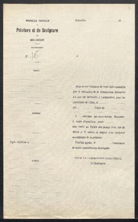Dossier concernant deux esquisses Episode du règne de Baudouin à la Hache et Les butins de guerre...