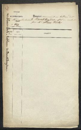Dossier concernant un tableau de G[errit] Berckheyden représentant La porte de Leyden, offert en ...