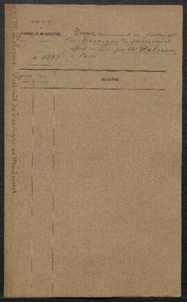 Dossier concernant un Portrait de Théroigne de Mericourt, peint avant la Révolution de 1793, offe...