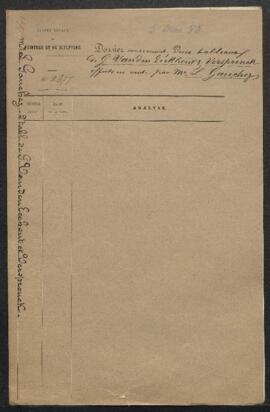 Dossier concernant deux tableaux de Gerbrand van den Eeckhout et J[ohannes] Verspronck, signés to...