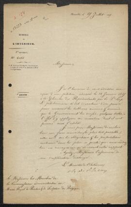 Dossier concernant un nouveau procédé inventé par Mr Leep destiné à la conservation des tableaux ...